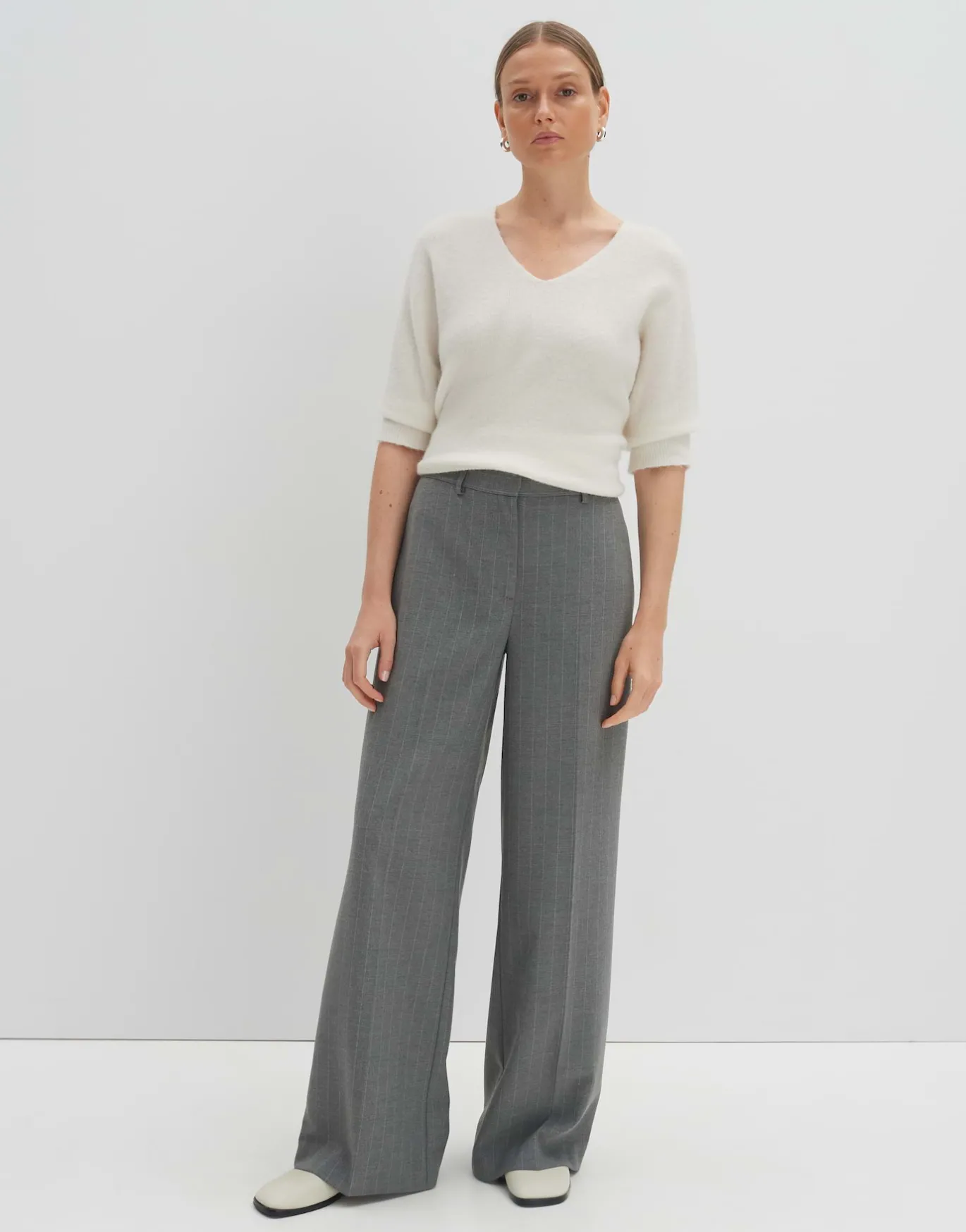 Damen OPUS Hosen^Anzughose Catsby Stripe Grau Online Bestellen