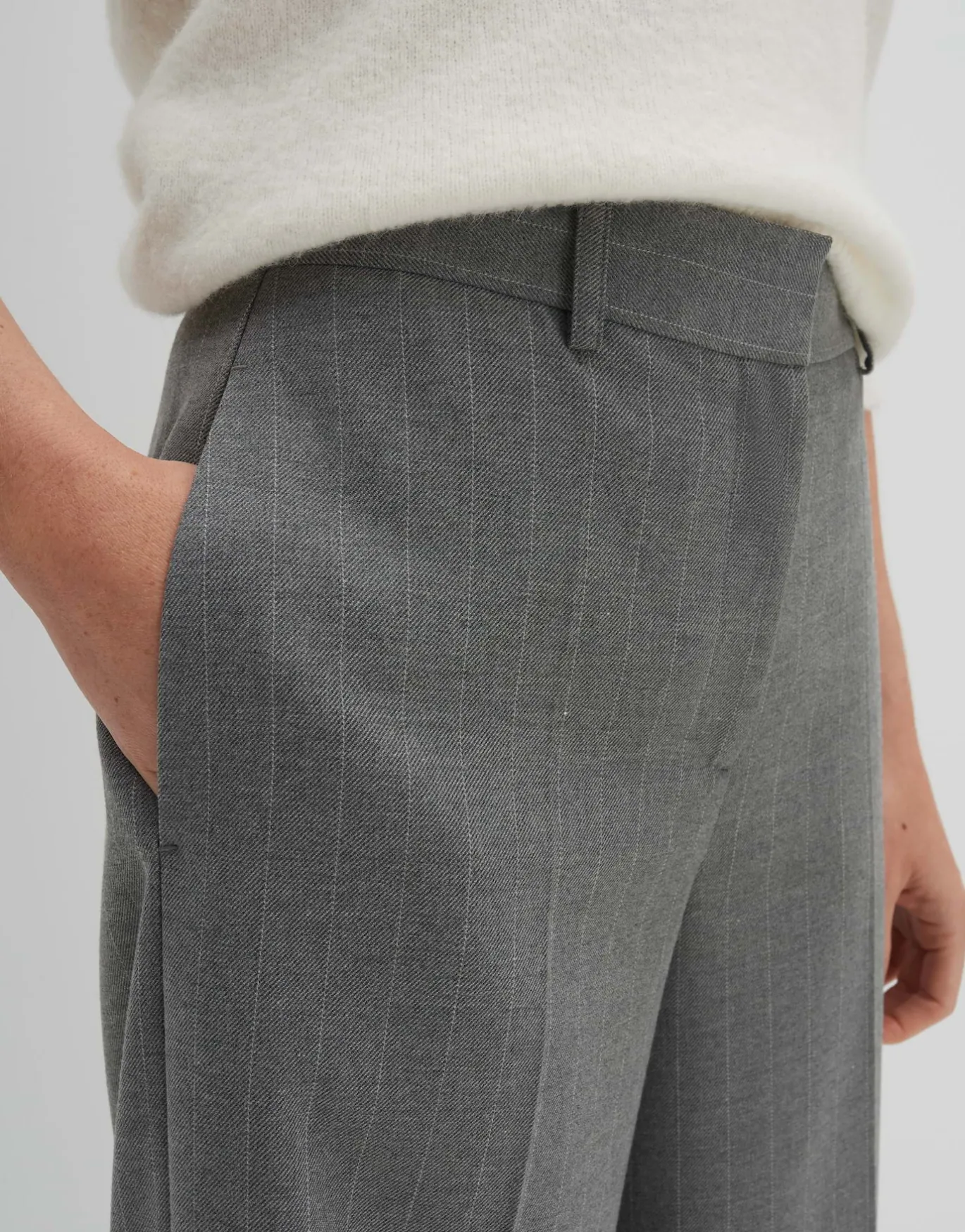 Damen OPUS Hosen^Anzughose Catsby Stripe Grau Online Bestellen