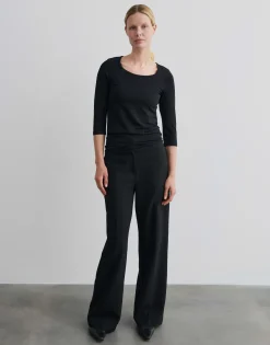 Damen OPUS Basics | Shirts^Basicshirt Kain Schwarz Online Bestellen