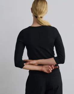 Damen OPUS Basics | Shirts^Basicshirt Kain Schwarz Online Bestellen