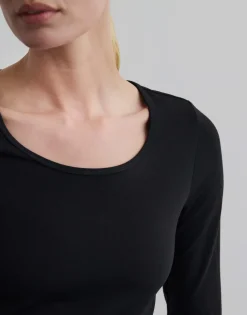 Damen OPUS Basics | Shirts^Basicshirt Kain Schwarz Online Bestellen