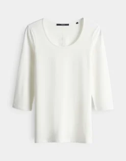 Damen OPUS Basics | Shirts^Basicshirt Kain Weiß Online Bestellen
