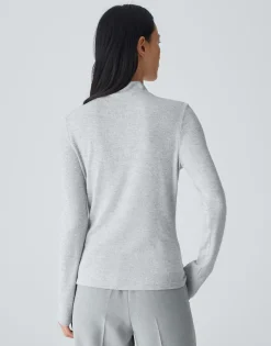 Damen OPUS Basics | Shirts^Basicshirt Sasemin Grau Online Bestellen