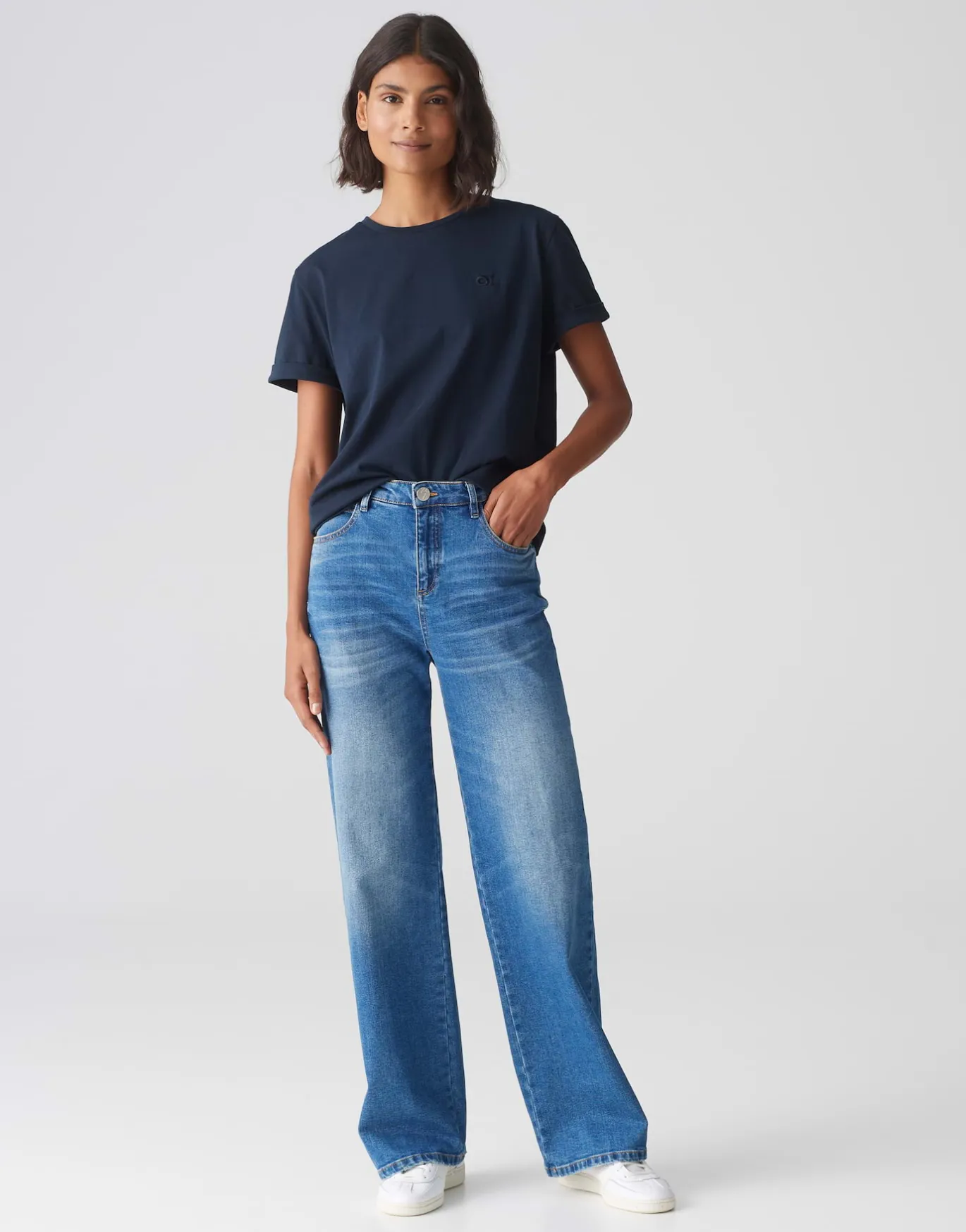 Damen OPUS Basics | Shirts^Basicshirt Serox Blau Online Bestellen