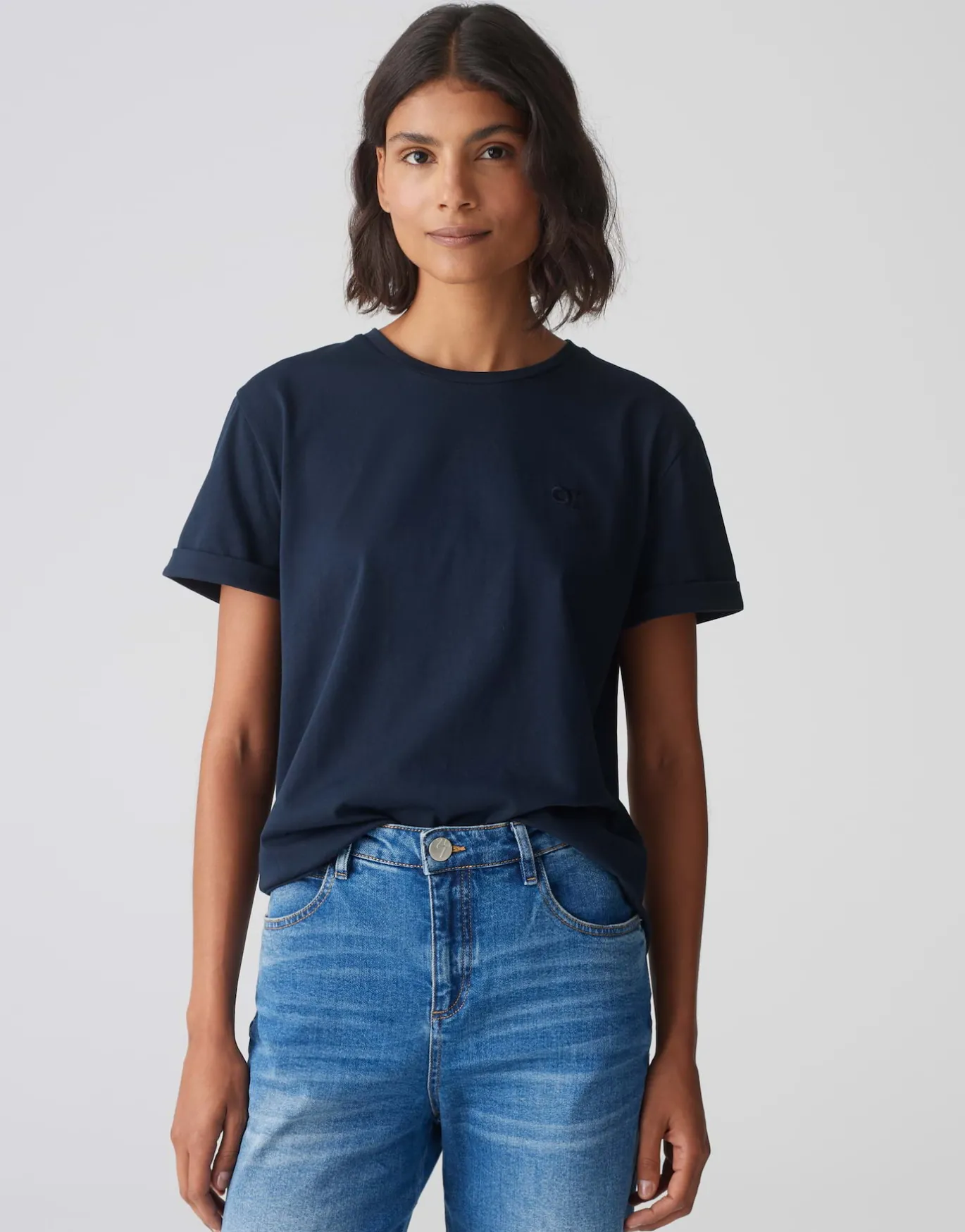 Damen OPUS Basics | Shirts^Basicshirt Serox Blau Online Bestellen
