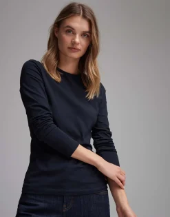 Damen OPUS Basics | Shirts^Basicshirt Smilla Blau Online Bestellen