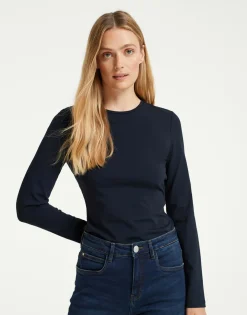 Damen OPUS Shirts^Basicshirt Smilla Blau Online Bestellen