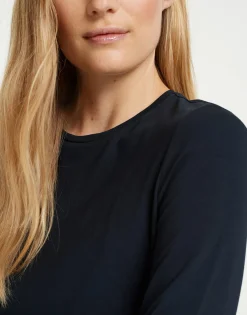 Damen OPUS Shirts^Basicshirt Smilla Blau Online Bestellen