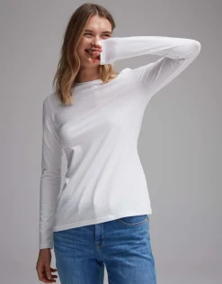 Damen OPUS Basics | Shirts^Basicshirt Smilla Weiß Online Bestellen