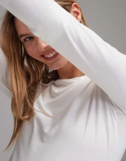 Damen OPUS Basics | Shirts^Basicshirt Smilla Weiß Online Bestellen