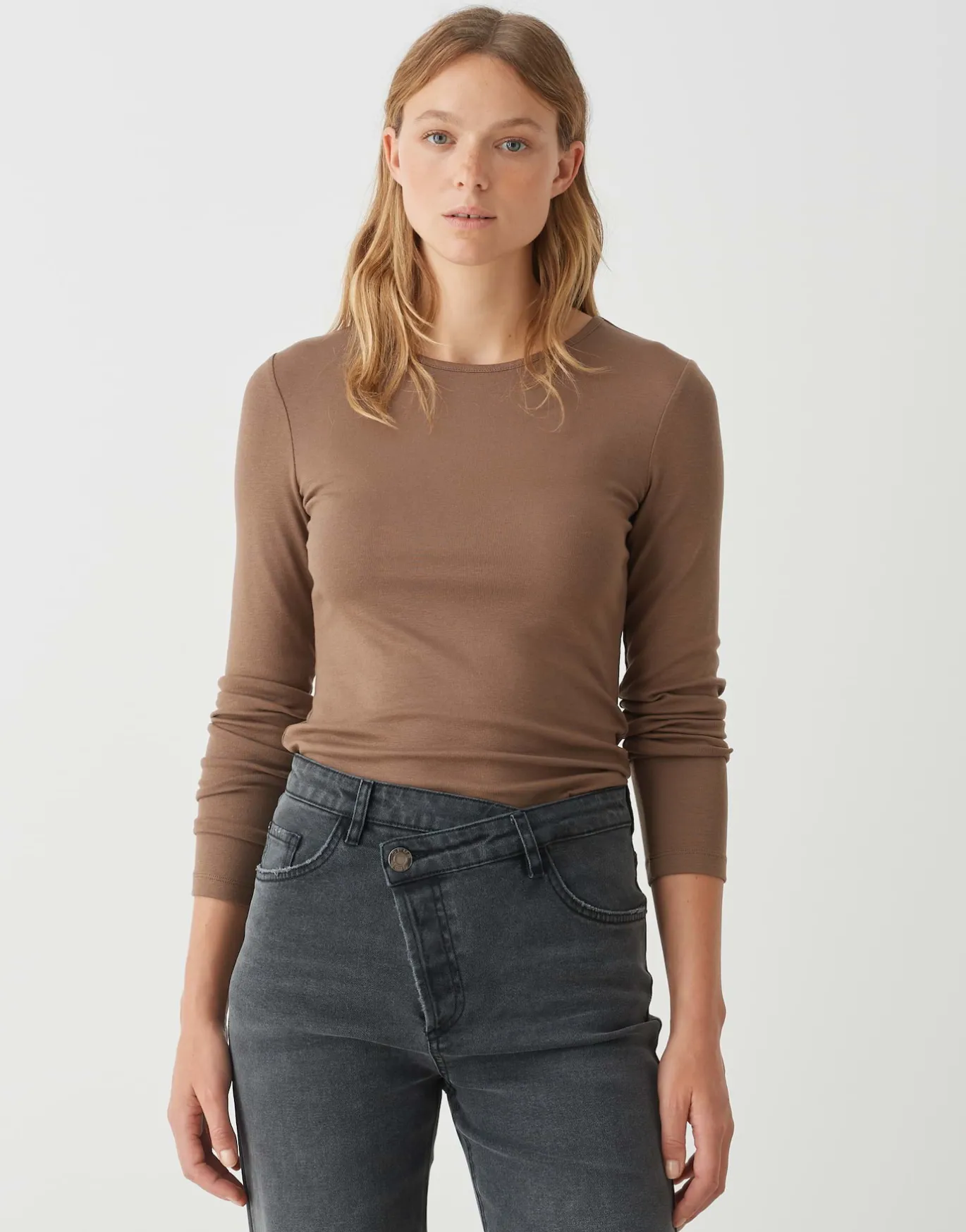 Damen OPUS Shirts^Basicshirt Sogeti Braun Online Bestellen