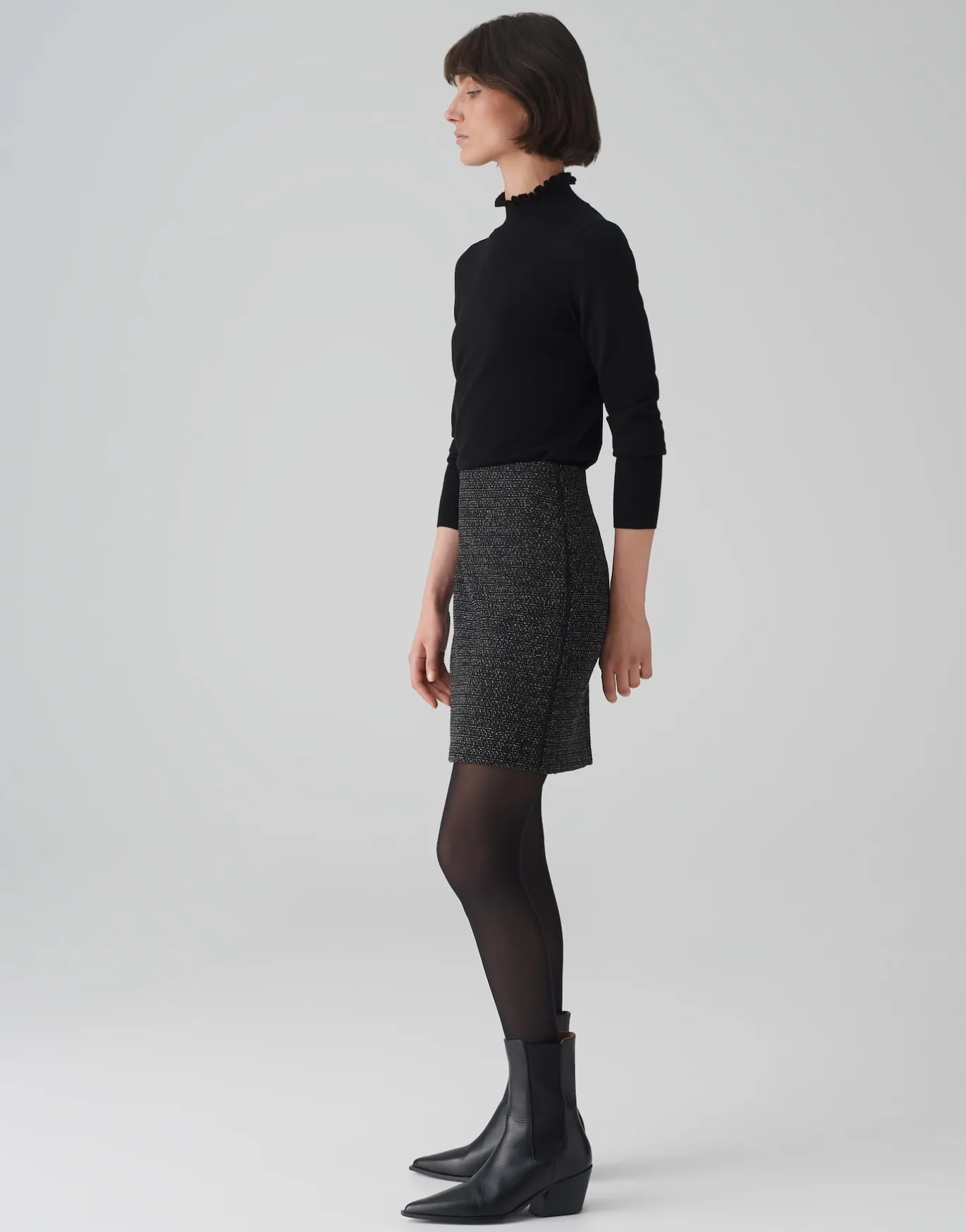 Damen OPUS Röcke^Bleistiftrock Ravenna Spotted Schwarz Online Bestellen