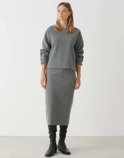 Damen OPUS Röcke^Bleistiftrock Rudila Grau Online Bestellen