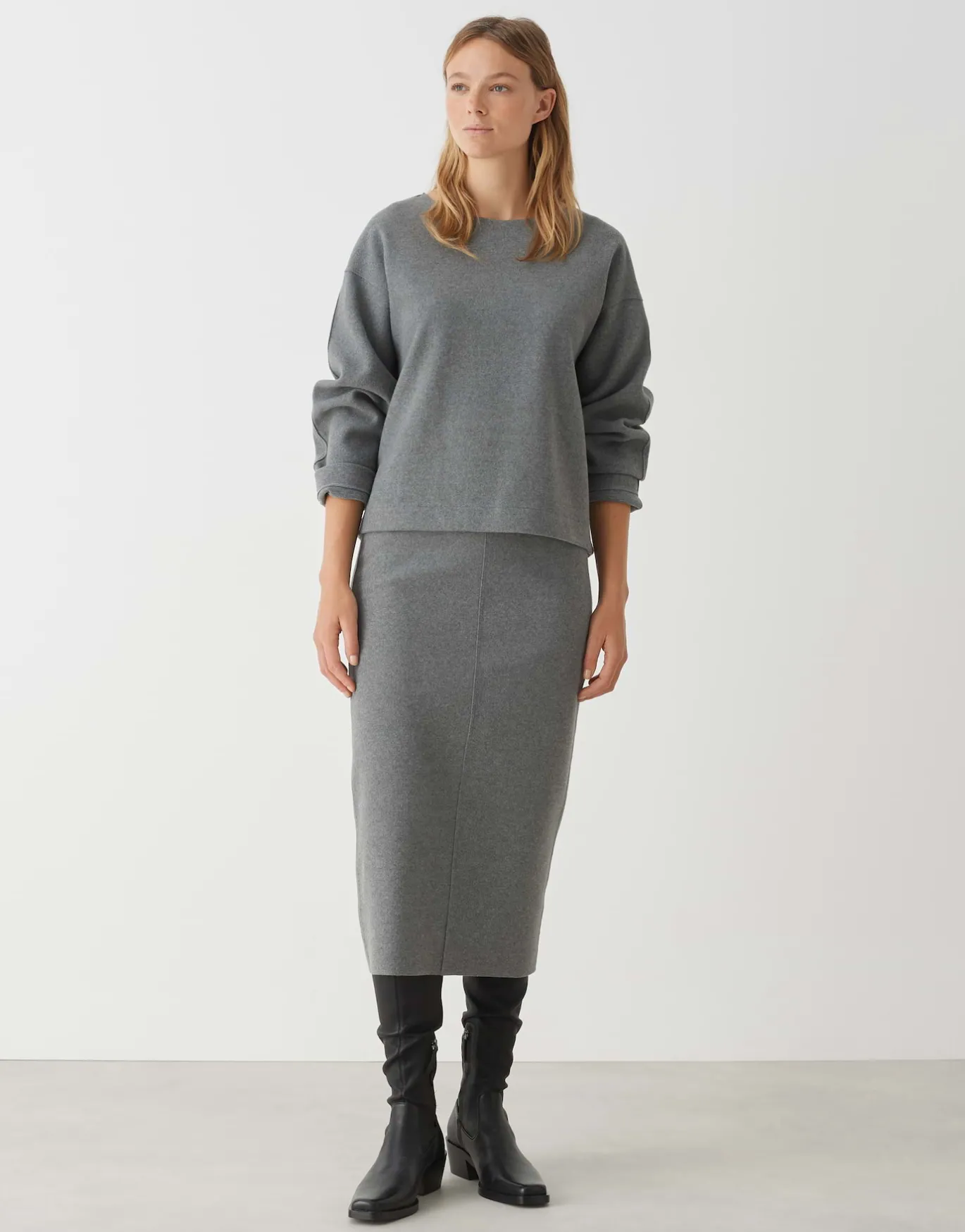 Damen OPUS Röcke^Bleistiftrock Rudila Grau Online Bestellen