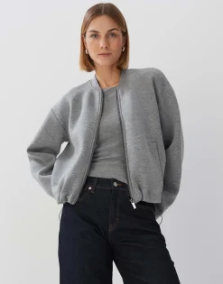 Damen OPUS Jacken / Mäntel | Sweat^Blouson Ukuya Grau Online Bestellen