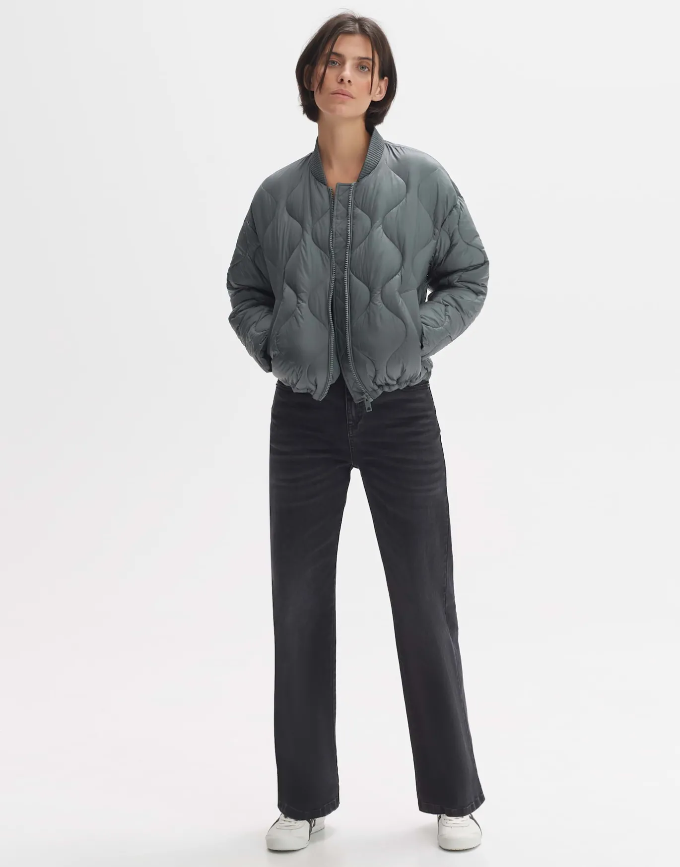 Damen OPUS Jacken / Mäntel^Bomberjacke Heppa Grün Online Bestellen