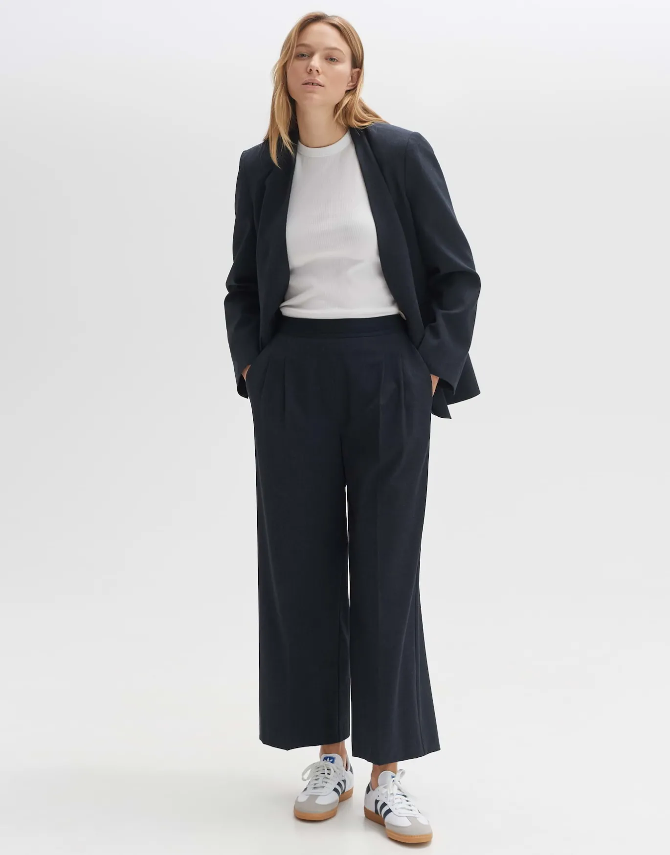 Damen OPUS Hosen^Bundfaltenhose Malma Blau Online Bestellen