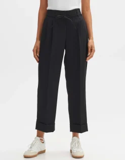 Damen OPUS Hosen^Bundfaltenhose Meeri Schwarz Online Bestellen
