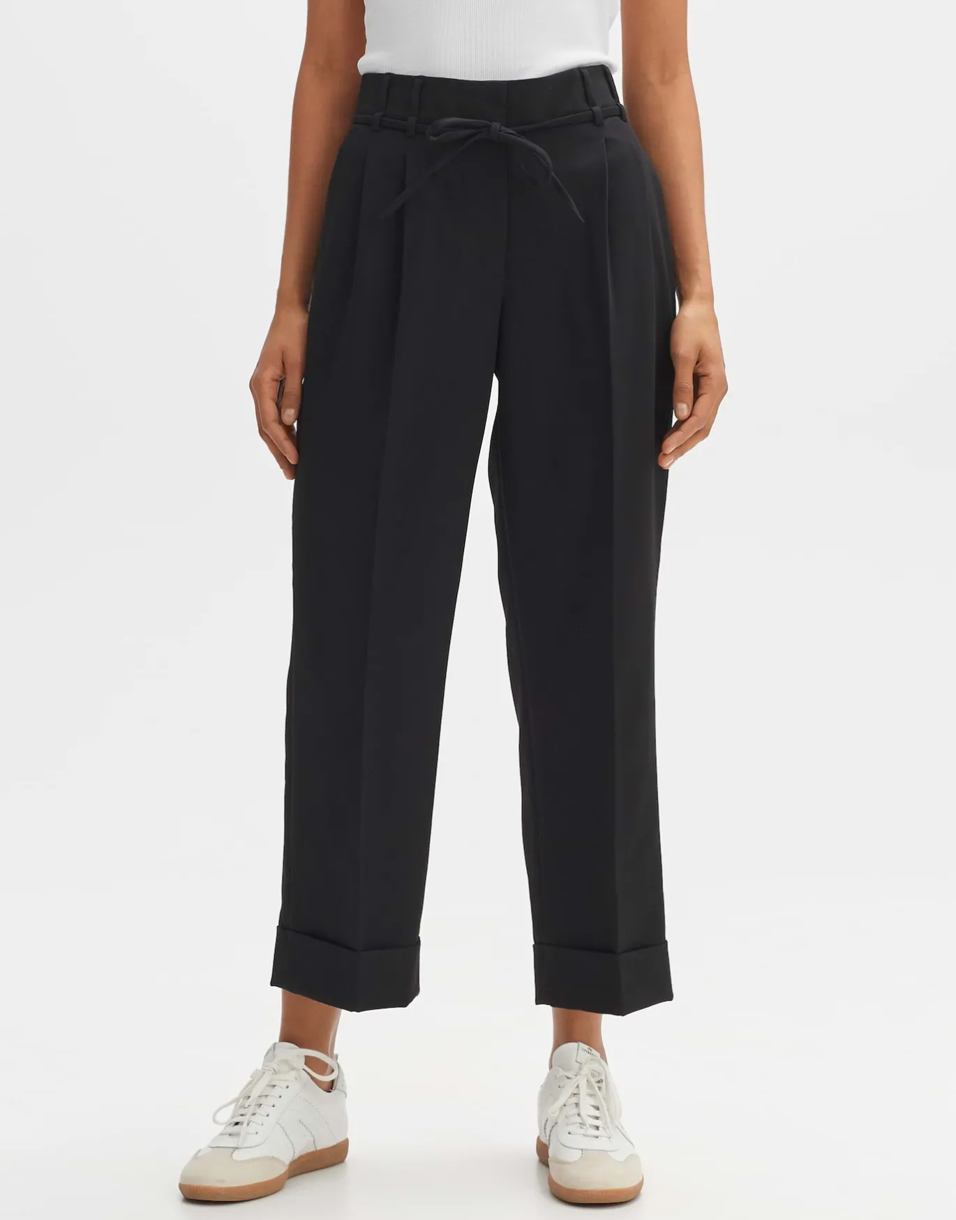 Damen OPUS Hosen^Bundfaltenhose Meeri Schwarz Online Bestellen