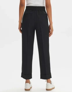 Damen OPUS Hosen^Bundfaltenhose Meeri Schwarz Online Bestellen