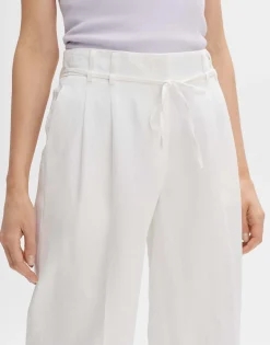 Damen OPUS Hosen^Bundfaltenhose Milis Breeze Weiß Online Bestellen