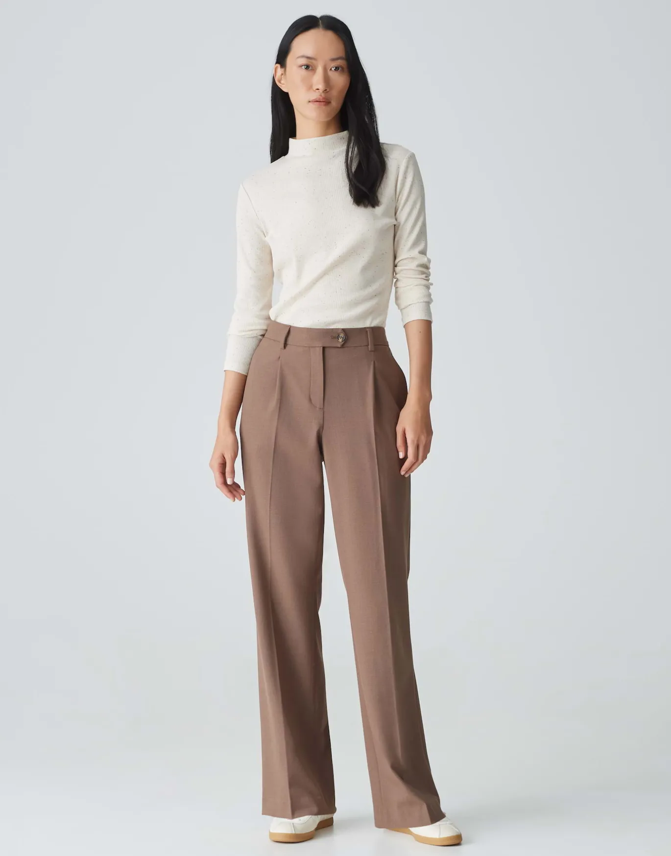 Damen OPUS Hosen^Bundfaltenhose Morina Braun Online Bestellen