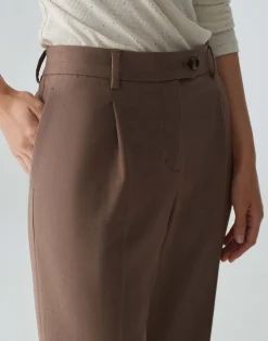 Damen OPUS Hosen^Bundfaltenhose Morina Braun Online Bestellen