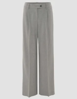 Damen OPUS Hosen^Bundfaltenhose Morina Grau Online Bestellen