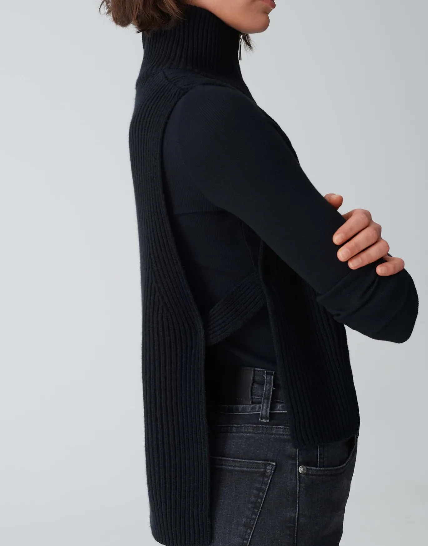 Damen OPUS Strick | Accessoires^Cape Abibo Cape Schwarz Online Bestellen