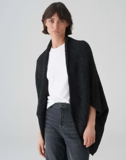 Damen OPUS Strick | Accessoires^Cape Amaryllis Waffle Grau Online Bestellen