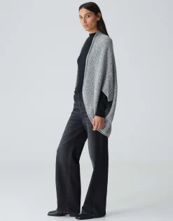 Damen OPUS Strick | Accessoires^Cape Amaryllis Waffle Grau Online Bestellen