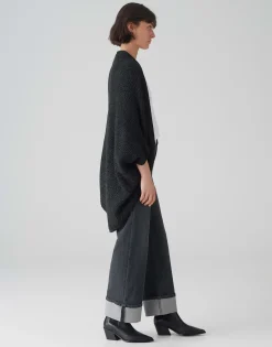 Damen OPUS Strick | Accessoires^Cape Amaryllis Waffle Grau Online Bestellen