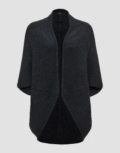 Damen OPUS Strick | Accessoires^Cape Amaryllis Waffle Grau Online Bestellen