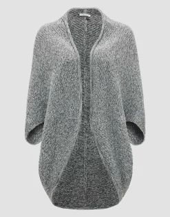 Damen OPUS Strick | Accessoires^Cape Amaryllis Waffle Grau Online Bestellen