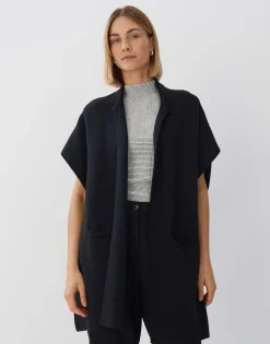 Damen OPUS Blazer / Westen | Accessoires^Cape Bolesi Cape Schwarz Online Bestellen