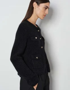 Damen OPUS Strick^Cardigan Tinara Detail Schwarz Online Bestellen