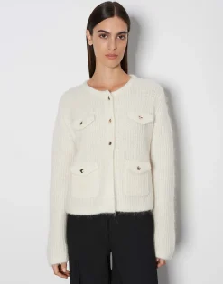 Damen OPUS Strick^Cardigan Tinara Detail Weiß Online Bestellen