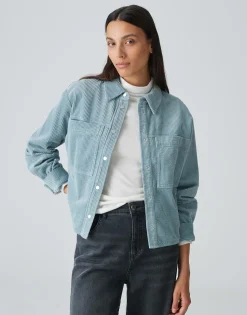Damen OPUS Blusen^Cordbluse Falba Blau Online Bestellen