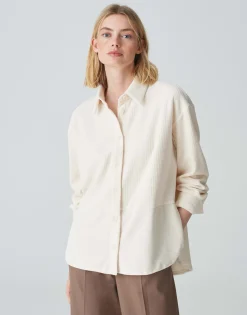 Damen OPUS Blusen^Cordbluse Flevo Weiß Online Bestellen