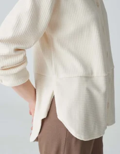 Damen OPUS Blusen^Cordbluse Flevo Weiß Online Bestellen