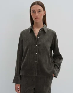 Damen OPUS Blusen^Cordbluse Zortney Detail Grün Online Bestellen