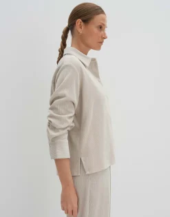Damen OPUS Blusen^Cordbluse Zortney Detail Beige Online Bestellen