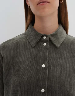 Damen OPUS Blusen^Cordbluse Zortney Detail Grün Online Bestellen