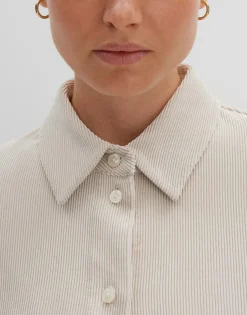 Damen OPUS Blusen^Cordbluse Zortney Detail Beige Online Bestellen