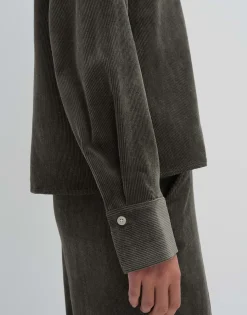 Damen OPUS Blusen^Cordbluse Zortney Detail Grün Online Bestellen