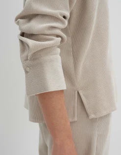 Damen OPUS Blusen^Cordbluse Zortney Detail Beige Online Bestellen