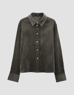 Damen OPUS Blusen^Cordbluse Zortney Detail Grün Online Bestellen