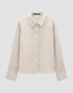 Damen OPUS Blusen^Cordbluse Zortney Detail Beige Online Bestellen