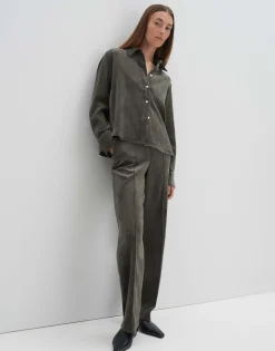 Damen OPUS Hosen^Cordhose Cenya Corduroy Grün Online Bestellen