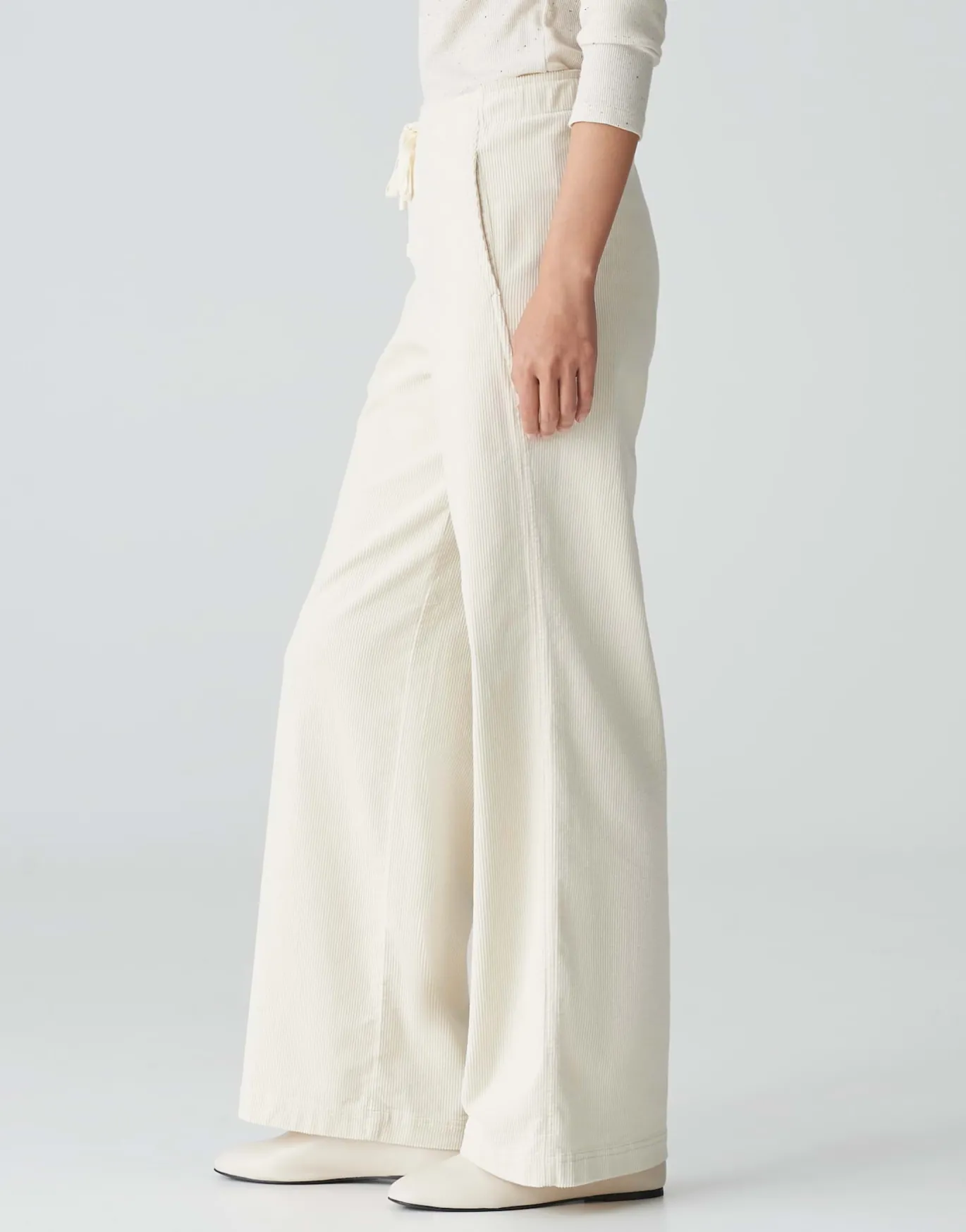 Damen OPUS Hosen^Cordhose Mileni Track Weiß Online Bestellen